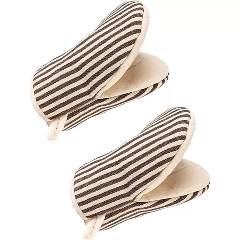 1-pair-mini-oven-mitts-high-heat-resistant-oven-gloves-kitchen-short-oven-mit-wi 1 Pair Mini Oven Mitts,High Heat Resistant Oven Gloves,Kitchen Short Oven Mit with Hanging Loop for BBQ, Baking, Cooking and Grilling, (Khaki)