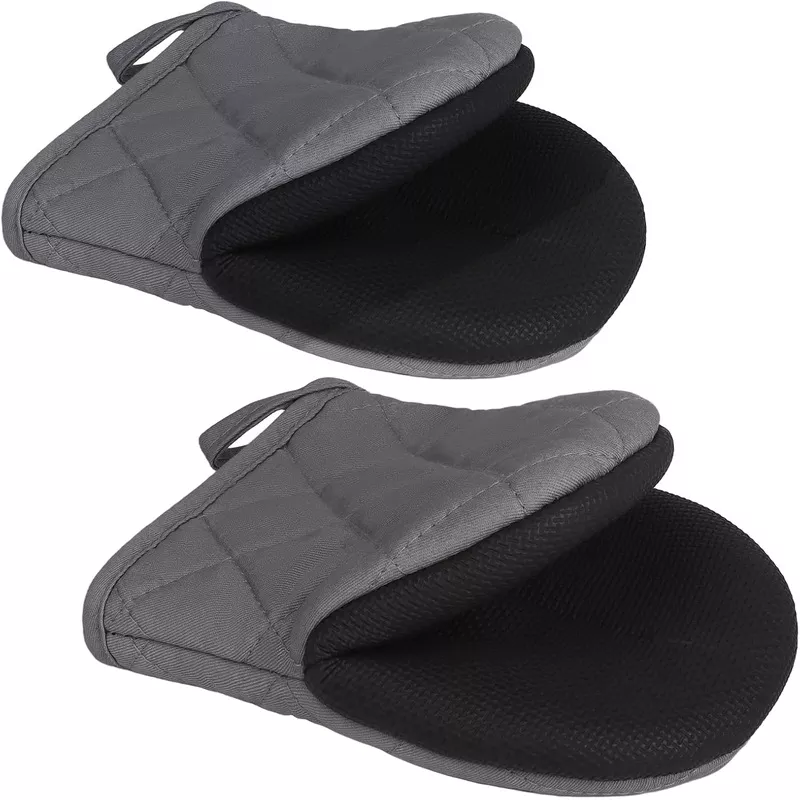 1-pair-short-oven-mitts-silicone-kitchen-oven-gloves-high-heat-resistant-500-min 1 Pair Short Oven Mitts - Silicone Kitchen Oven Gloves High Heat Resistant 500, Mini Oven Mits with Non-Slip Grip Surfaces and Hanging Loop for BBQ, Baking, Cooking and Grilling (Coral Blue)