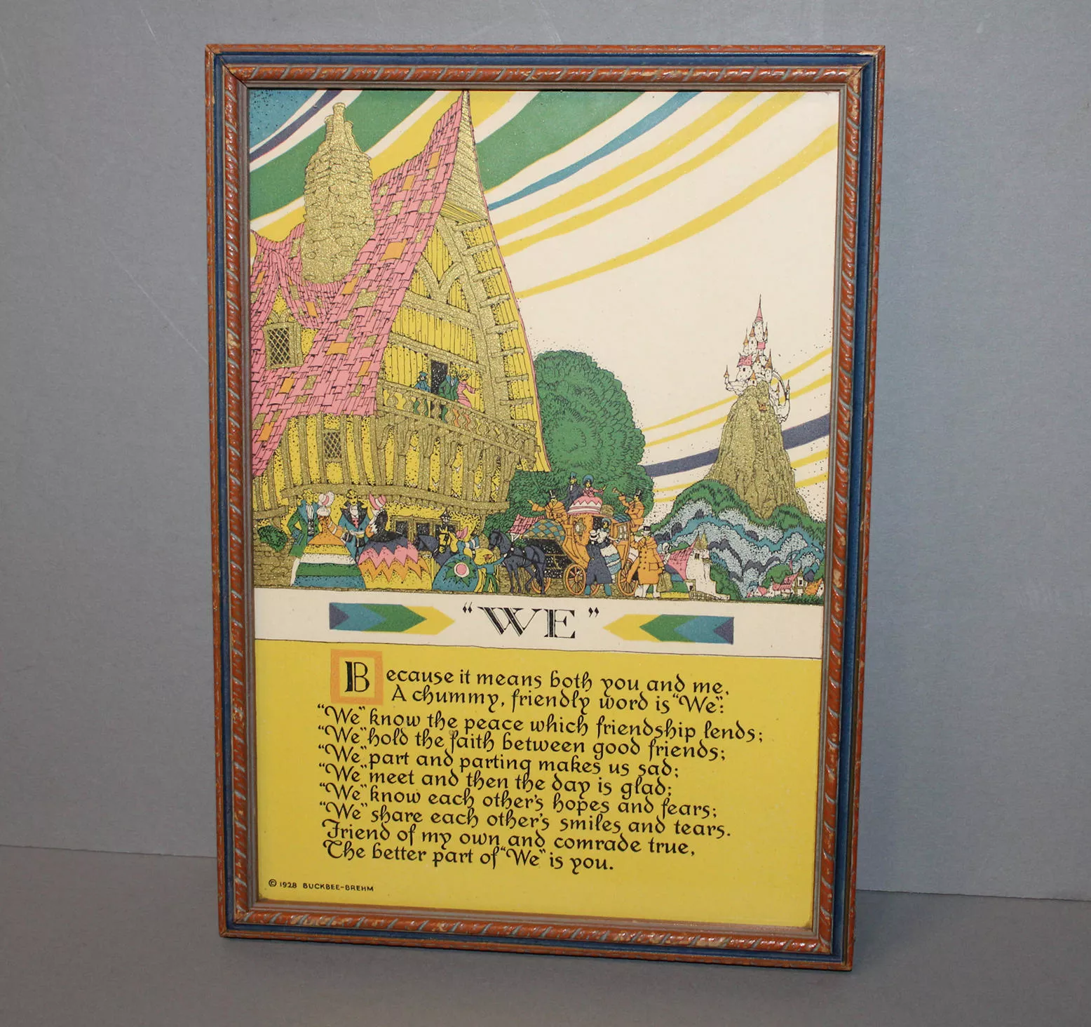 1928-framed-print-poem-motto-we-bargain-john-s-antiques 1928 Framed Print Poem - Motto - WE - Bargain John's Antiques