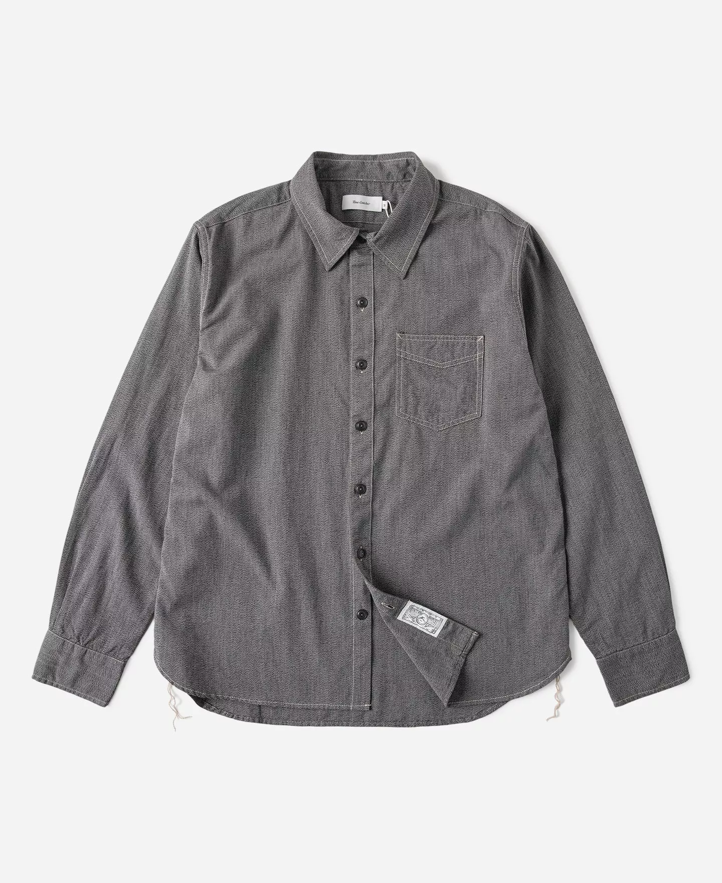1930s-jasp-workshirt-dark-gray 1930s Jaspé Workshirt - Dark Gray