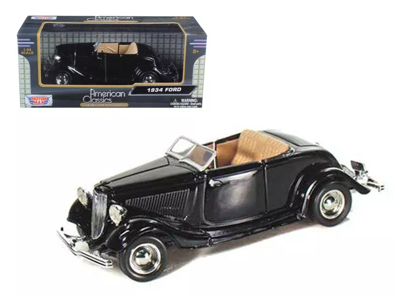 1934-ford-coupe-convertible-black-1-24-diecast-model-car-by-motormax 1934 Ford Coupe Convertible Black 1/24 Diecast Model Car by Motormax