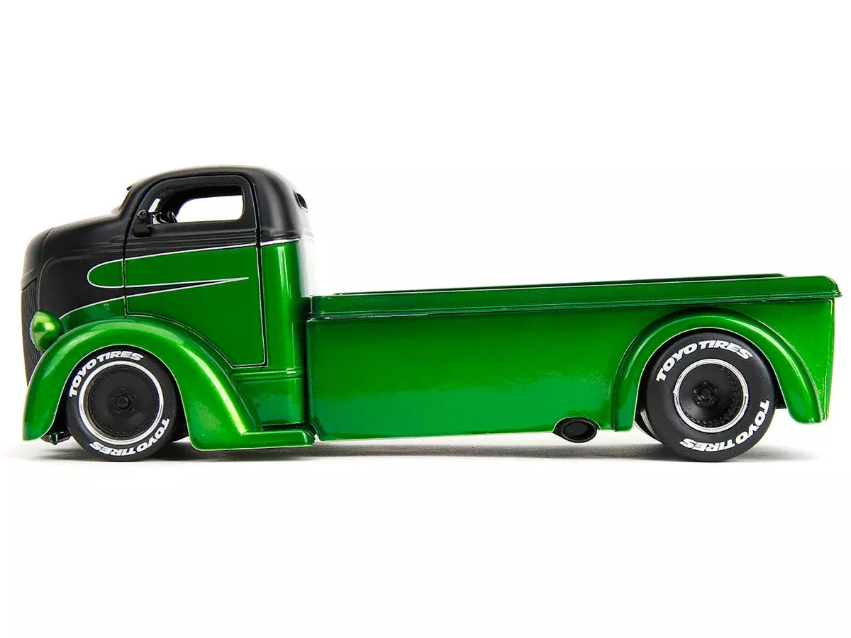 1947-ford-coe-flatbed-truck-green-metallic-matt-black-toyo-tires 1947 Ford COE Flatbed Truck Green Metallic and Matt Black "Toyo Tires"