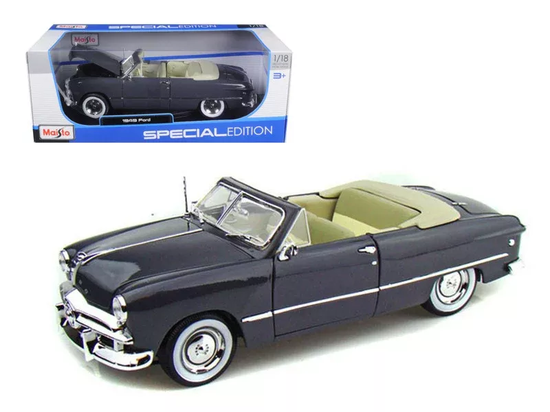 1949-ford-convertible-gray-1-18-diecast-model-car-by-maisto 1949 Ford Convertible Gray 1/18 Diecast Model Car by Maisto