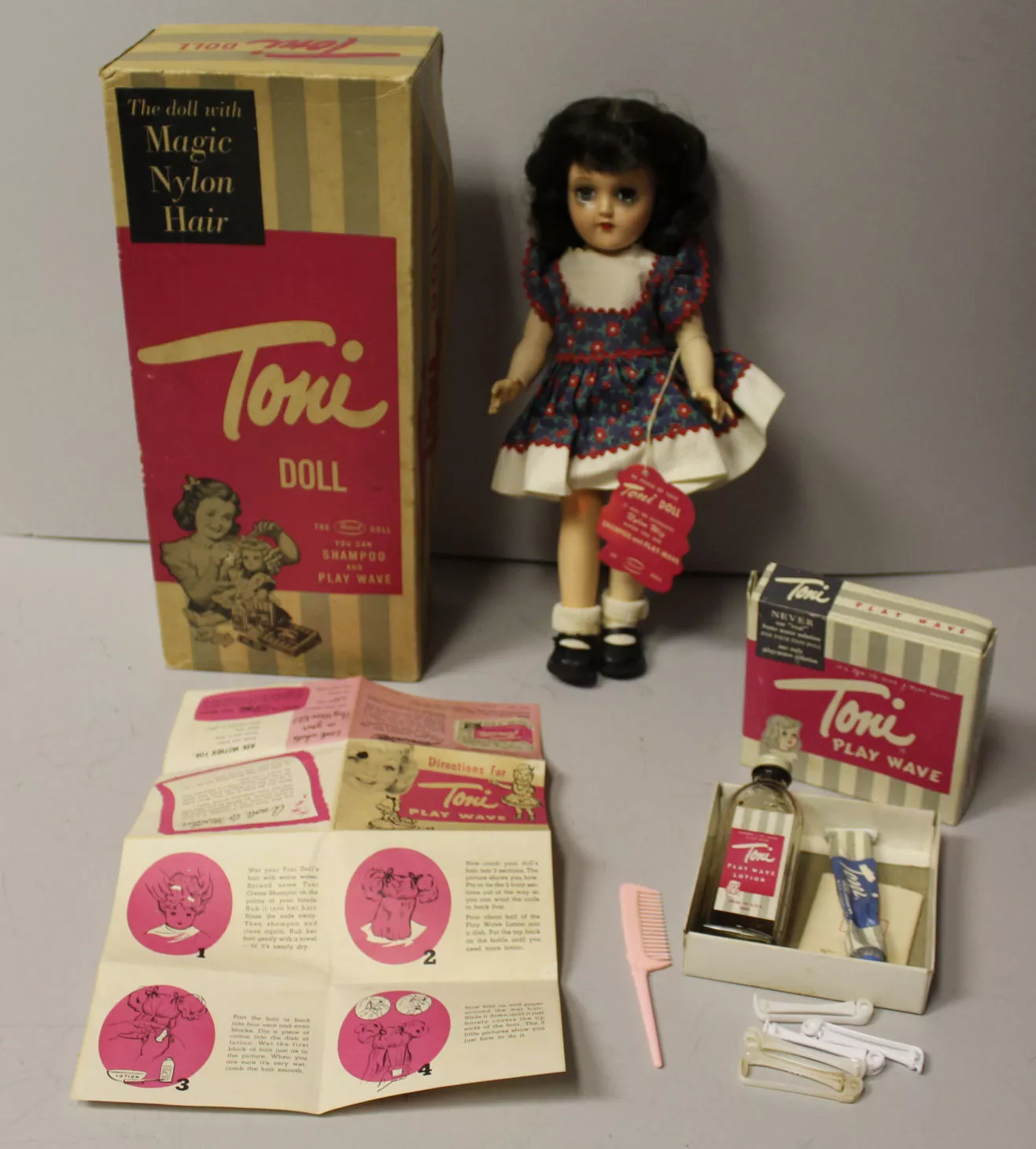 1951-ideal-toni-doll-in-original-box-plus-toni-hair-wave-products-bargain-john-s 1951 Ideal Toni Doll in the Original Box - Plus Toni Hair Wave Products - Bargain John's Antiques