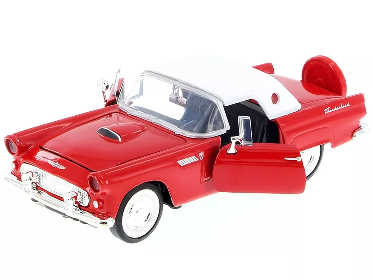 1956-ford-thunderbird-red-1-24-diecast-car-model-by-motormax 1956 Ford Thunderbird Red 1/24 Diecast Car Model by Motormax