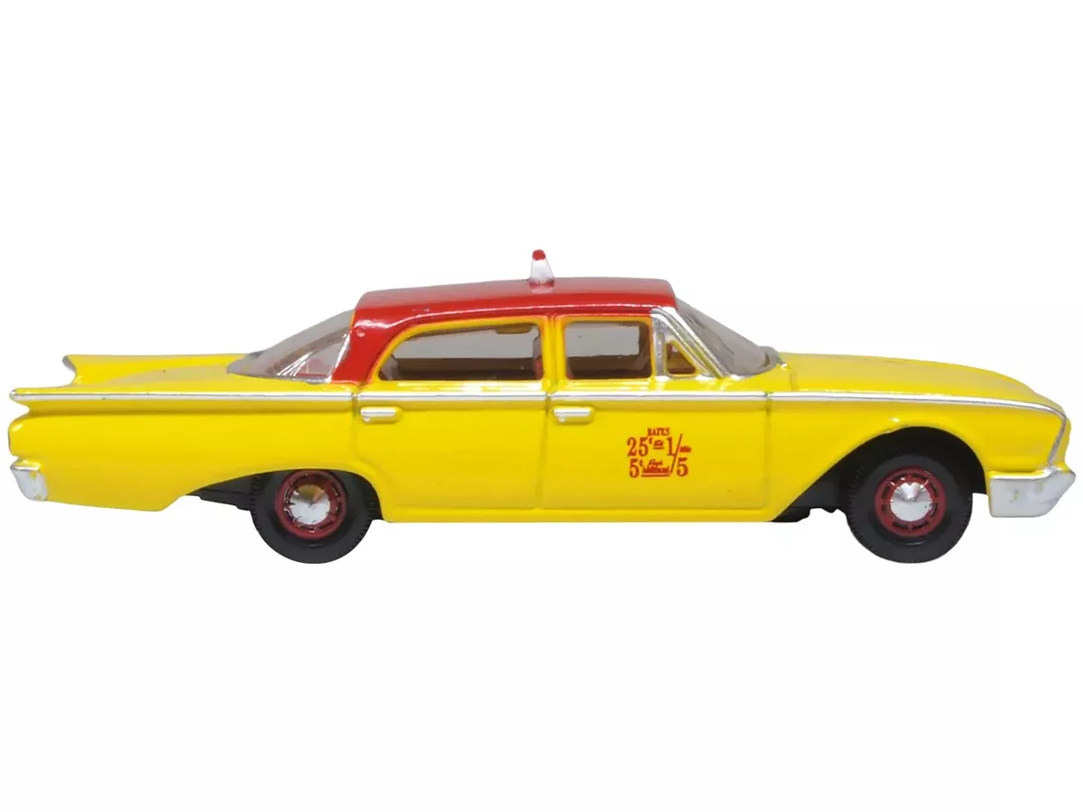 1960-ford-fairlane-sedan-nyc-taxi-yellow-with-red-top-interior-1 1960 Ford Fairlane Sedan "NYC Taxi" Yellow with Red Top and Interior 1