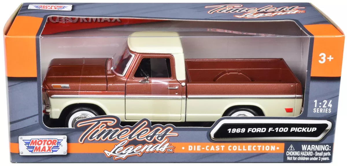 1969-ford-f-100-pickup-truck-brown-metallic-cream-timeless-legend 1969 Ford F-100 Pickup Truck Brown Metallic and Cream "Timeless Legend