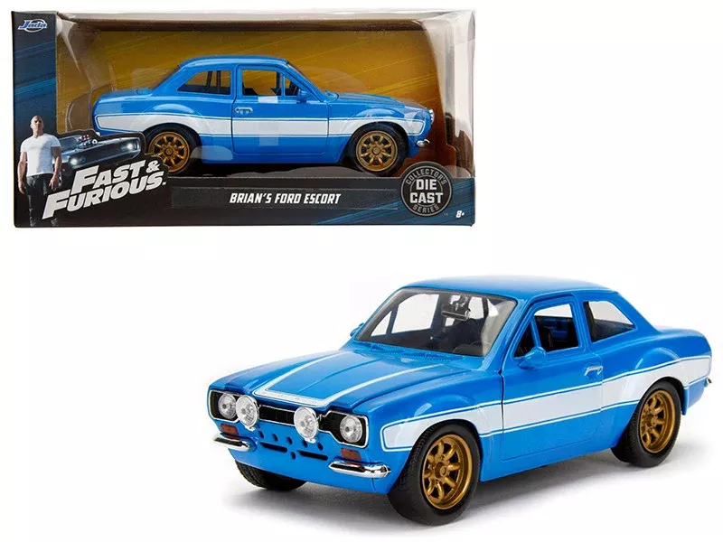 1970-brian-s-ford-escort-blue-with-white-stripes-fast-furious-movi 1970 Brian's Ford Escort Blue with White Stripes "Fast & Furious" Movi
