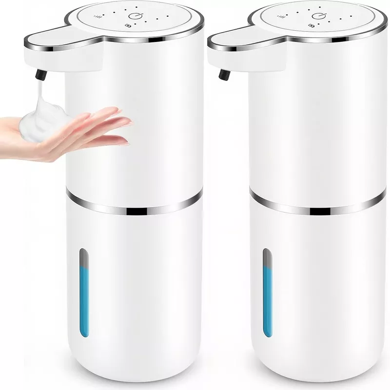 2-pack-automatic-soap-dispensers-12-8oz-380ml-usb-touchless-automatic-foaming-so 2 Pack Automatic Soap Dispensers,12.8oz/380ml USB Touchless Automatic Foaming Soap Dispenser,Rechargeabled Wall Mounted Smart Soap Dispenser for Bathroom Kitchen Dish Soap