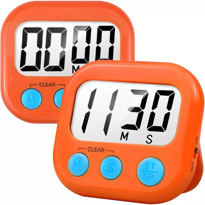 2-pack-digital-kitchen-timer-cooking-big-digits-loud-alarm-magnetic-backing-stan 2 Pack Digital Kitchen Timer for Cooking Big Digits Loud Alarm Magnetic Backing Stand Cooking Timers for Baking Purple