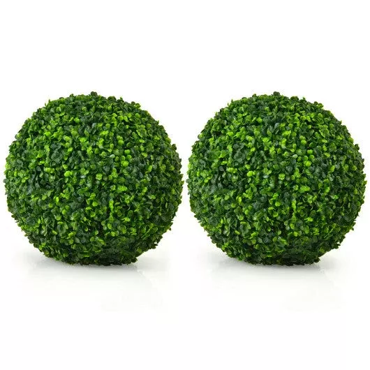 2-pieces-15-7-inch-artificial-boxwood-topiary-ball-tree-set 2 Pieces 15.7 Inch Artificial Boxwood Topiary Ball Tree Set