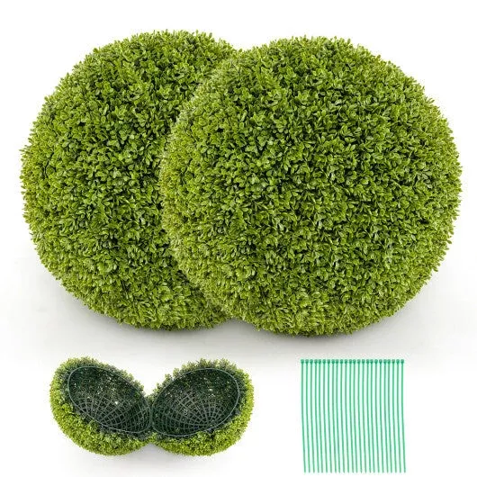 2-pieces-20-inches-artificial-sun-protective-topiary-spheres-patio 2 Pieces 20 Inches Artificial Sun-Protective Topiary Spheres for Patio
