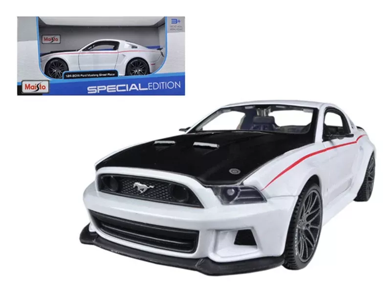 2014-ford-mustang-street-racer-white-with-black-hood-special-editio 2014 Ford Mustang "Street Racer" White with Black Hood "Special Editio