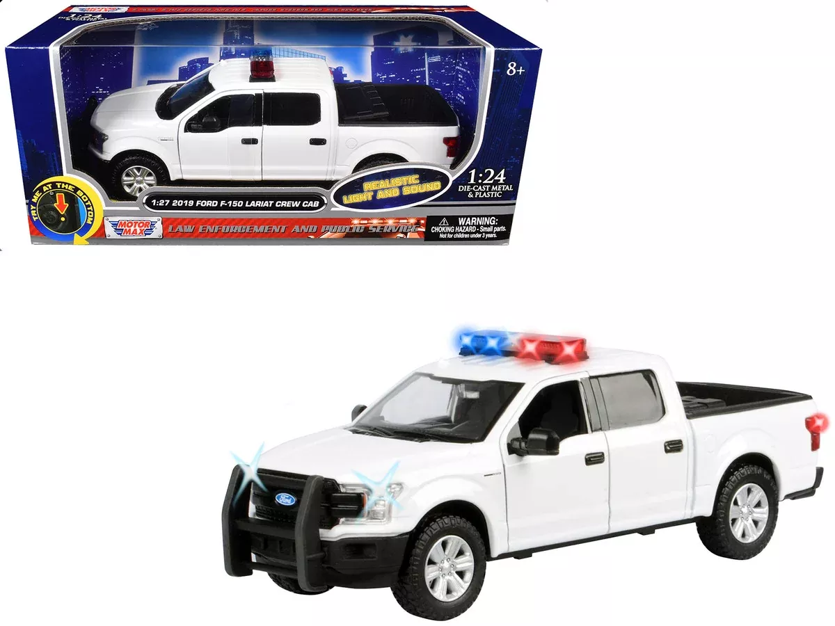 2019-ford-f-150-lariat-crew-cab-pickup-truck-white-with-flashing-light 2019 Ford F-150 Lariat Crew Cab Pickup Truck White with Flashing Light