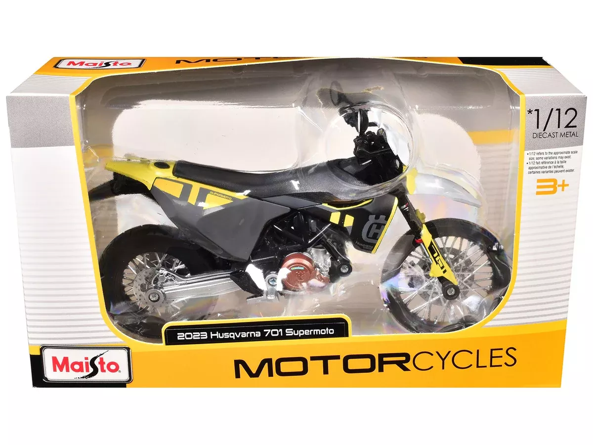 2023 Husqvarna 701 Supermoto Motorcycle Matt Black and Gray with Yello