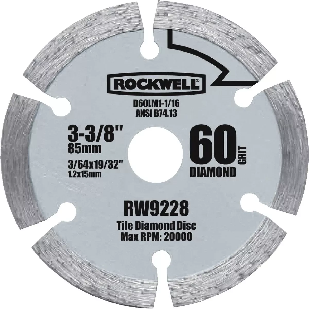 3-3-8-in-versacut-diamond-saw-blade-19-32-in-arbor-6-teeth 3-3/8 In. Versacut Diamond Saw Blade, 19/32 In. Arbor, 6 Teeth