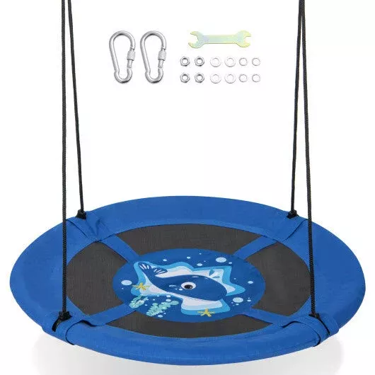 40-flying-saucer-tree-swing-indoor-outdoor-play-set-swing-kids-bl 40" Flying Saucer Tree Swing Indoor Outdoor Play Set Swing for Kids Bl