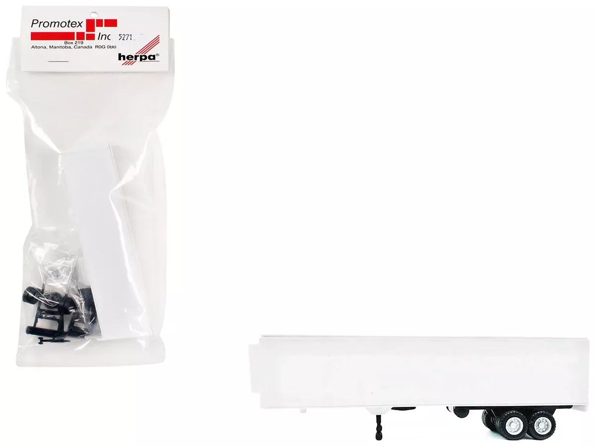 40ft-refrigerated-reefer-trailer-white-1-87-ho-plastic-model-by-pr 40ft Refrigerated (Reefer) Trailer White 1/87 (HO) Plastic Model by Pr