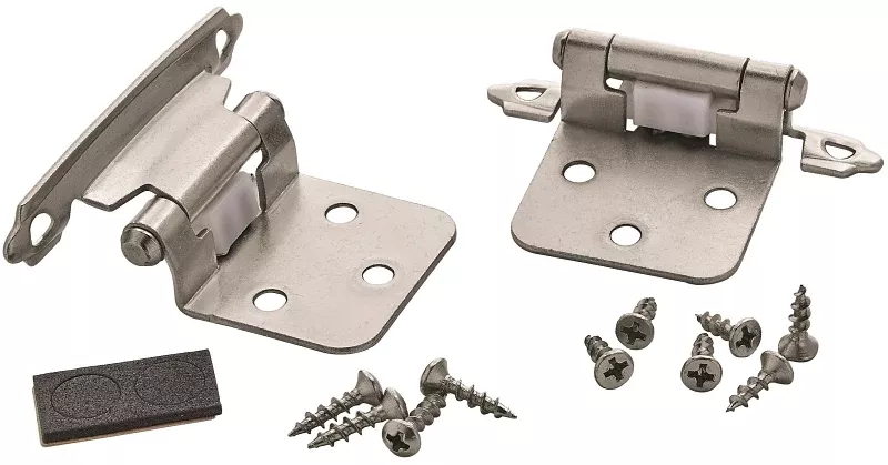 Amerock BPR3429G10 Cabinet Hinge, 2-3/4 in L x 1-3/4 in W, Steel, Sati