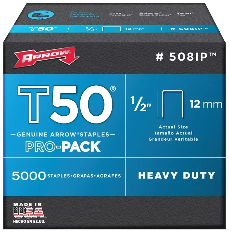 arrow-t50-series-508ip-staple-et50-et50bn-et50pbn-stapler-3-8 Arrow T50 Series 508IP Staple, For: ET50, ET50BN, ET50PBN Stapler, 3/8