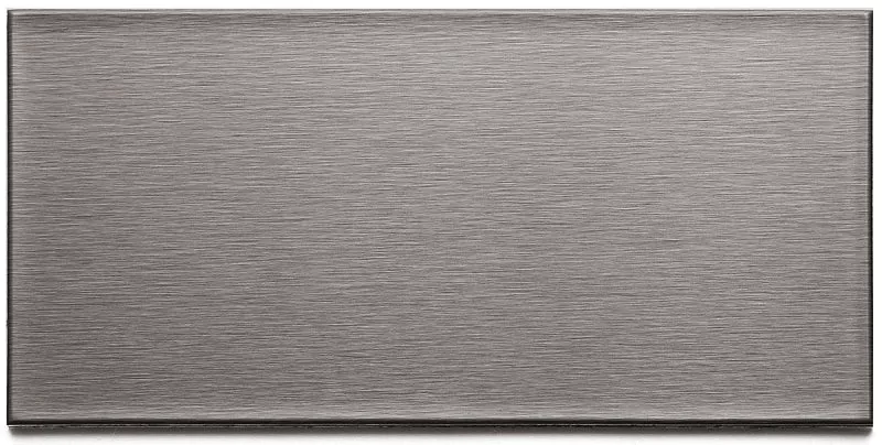 Aspect A5250 Wall Tile, 6 in L, 3 in W, 1/8 in Thick, Metal, Brushed S