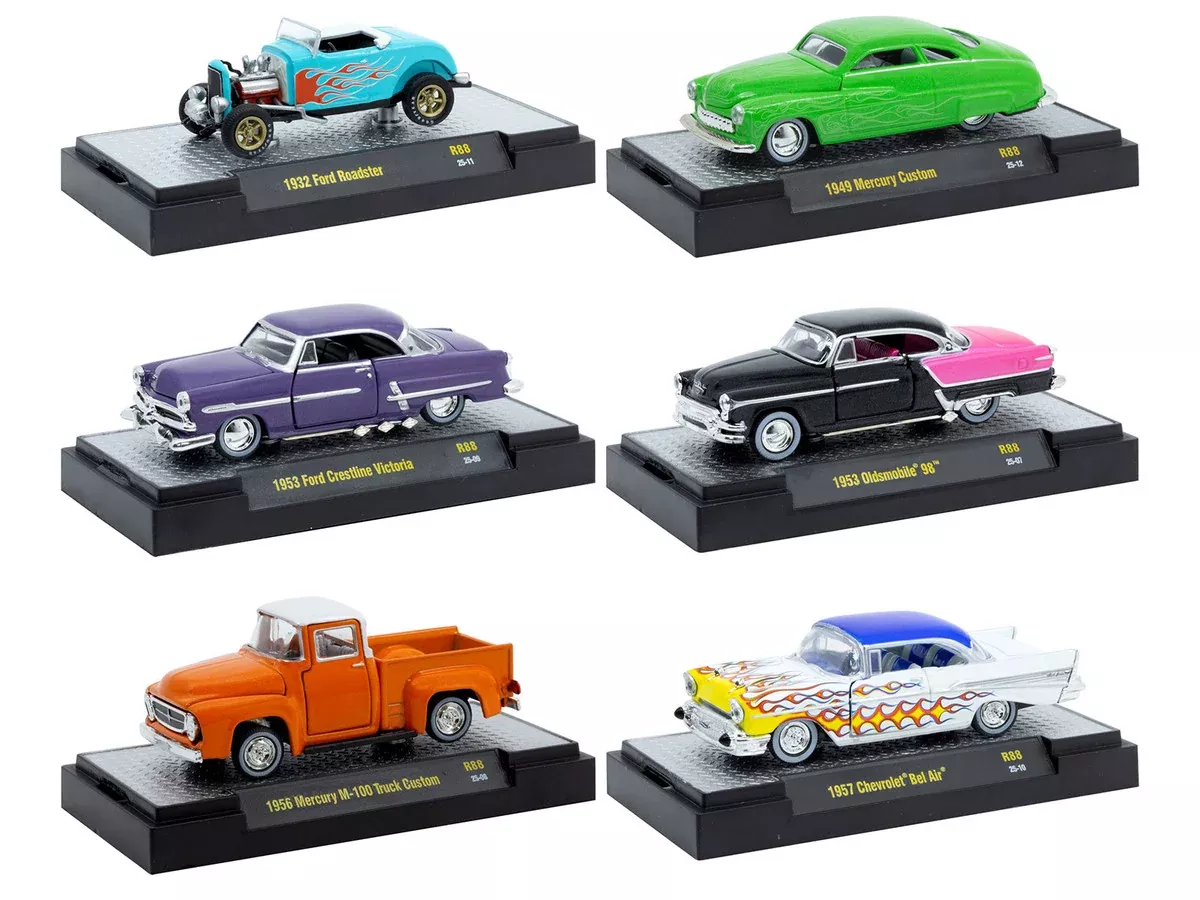 auto-meets-set-6-cars-in-display-cases-release-88-limited-edition "Auto Meets" Set of 6 Cars IN DISPLAY CASES Release 88 Limited Edition