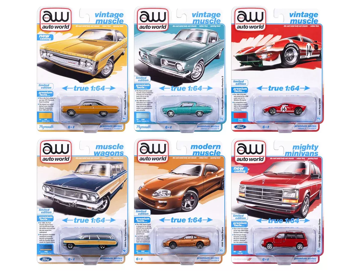 auto-world-premium-2025-release-3-set-6-pieces-1-64-diecast-model Auto World Premium 2025 Release 3 Set A of 6 pieces 1/64 Diecast Model