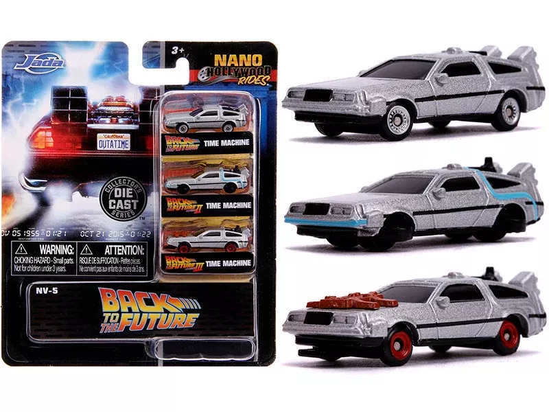 back-to-future-time-machine-3-piece-set-nano-hollywood-rides-d "Back to the Future" Time Machine 3 piece Set "Nano Hollywood Rides" D