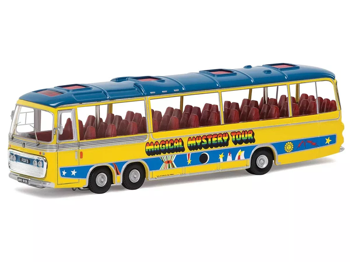 The Beatles "Magical Mystery Tour" Bus Yellow with Blue Top and Graphi