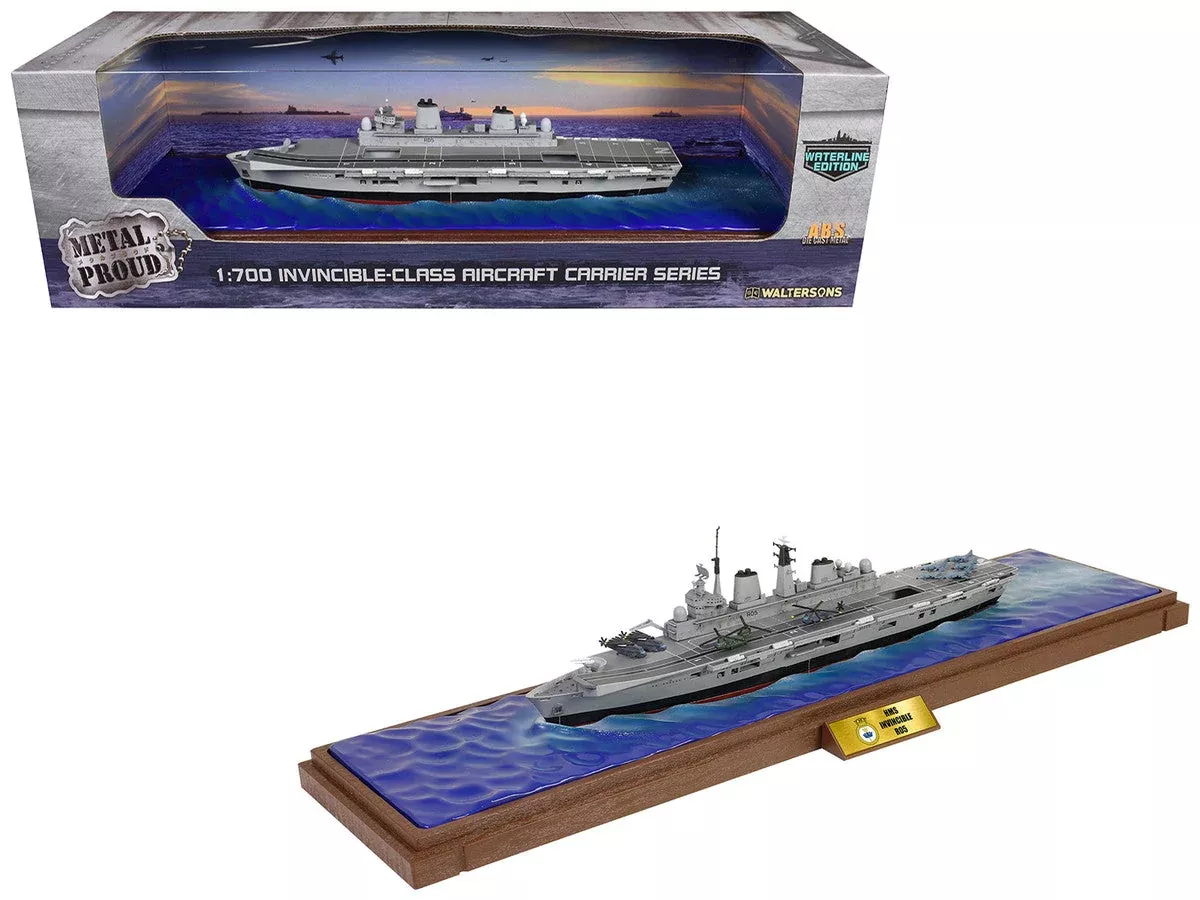 british-hms-invincible-r05-aircraft-carrier-waterline-edition-falkl British HMS Invincible (R05) Aircraft Carrier Waterline Edition "Falkl