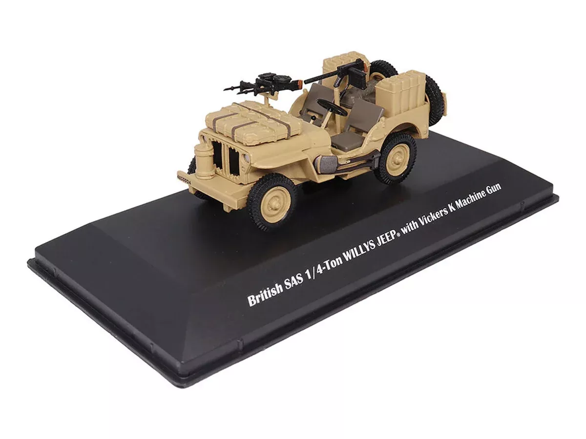 british-sas-1-4-ton-willys-jeep-with-vickers-k-machine-gun-desert-sand British SAS 1/4-Ton Willys Jeep with Vickers K Machine Gun Desert Sand