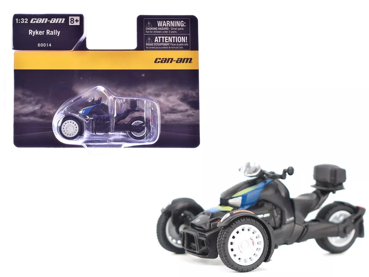 Can-Am Ryker Rally 3-Wheel Motorcycle Galactic Blue and Black 1/32 Die