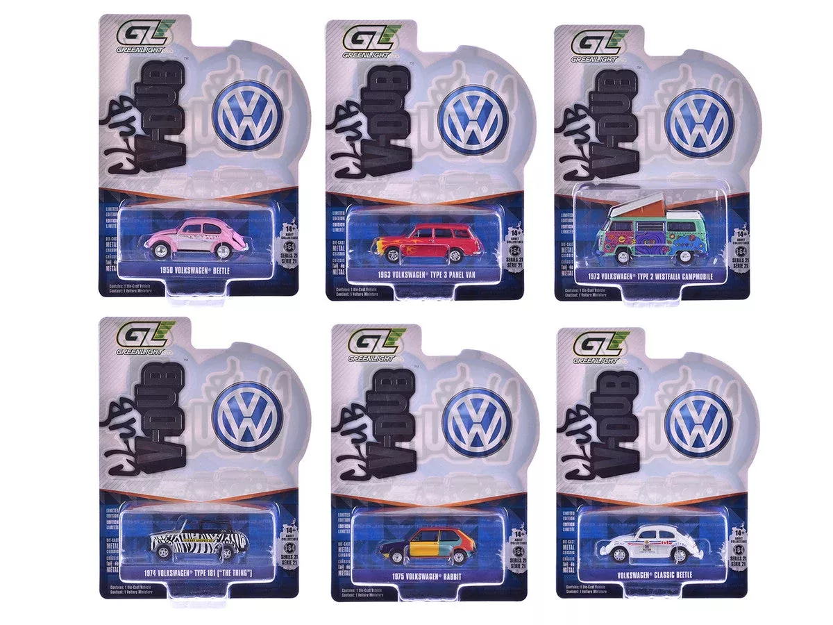 club-vee-dub-series-21-set-6-pieces-1-64-diecast-model-cars-by-gr "Club Vee-Dub" Series 21 Set of 6 pieces 1/64 Diecast Model Cars by Gr
