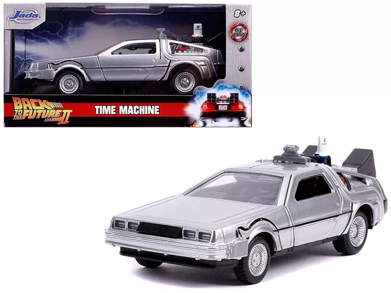 delorean-dmc-time-machine-silver-back-to-future-part-ii-1989 DeLorean DMC (Time Machine) Silver "Back to the Future Part II" (1989)