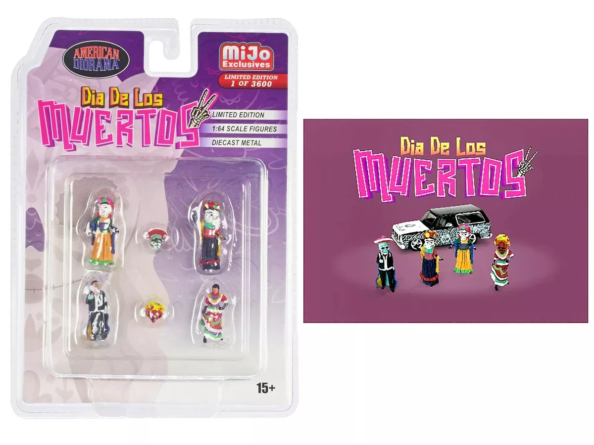 dia-de-los-muertos-2-6-piece-diecast-set-4-figures-2-masks-limited "Dia de los Muertos 2" 6 piece Diecast Set (4 Figures 2 Masks) Limited
