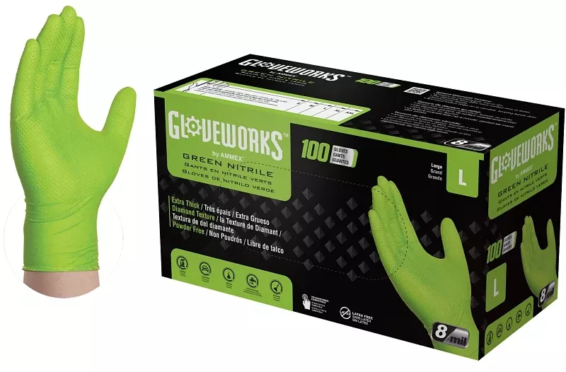 gloveworks-gwgn46100-heavy-duty-disposable-gloves-l-nitrile-powder Gloveworks GWGN46100 Heavy-Duty Disposable Gloves, L, Nitrile, Powder-