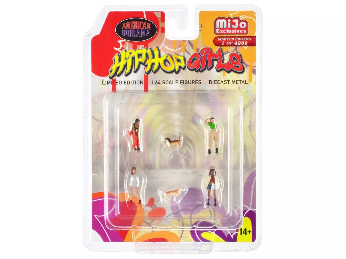 hip-hop-girls-6-piece-diecast-set-4-women-2-dog-figures-limited-ed "Hip Hop Girls" 6 piece Diecast Set (4 Women 2 Dog Figures) Limited Ed