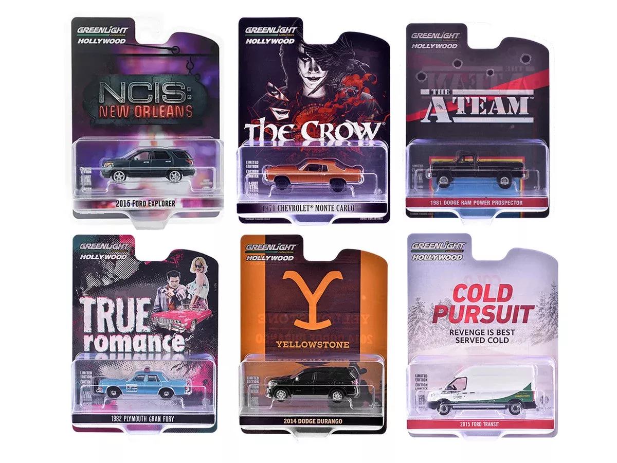 hollywood-series-set-6-pieces-release-43-1-64-diecast-model-cars "Hollywood Series" Set of 6 pieces Release 43 1/64 Diecast Model Cars