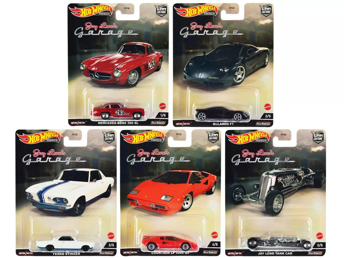 jay-leno-s-garage-5-piece-set-car-culture-series-diecast-model-car "Jay Leno’s Garage" 5 piece Set "Car Culture" Series Diecast Model Car
