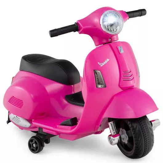 Kids Ride on Motorcycle Licensed Vespa with LED Headlight and Horn Sou
