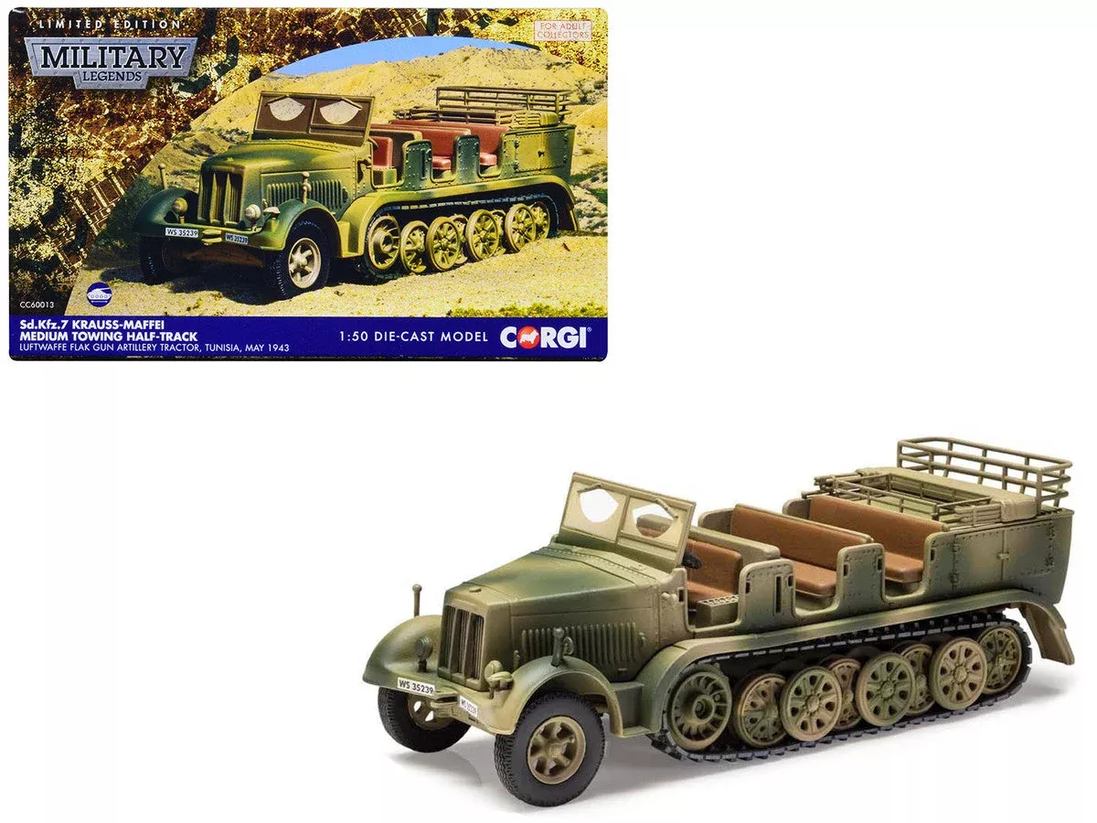 krauss-maffei-sd-kfz-7-medium-towing-half-track-afv-luftwaffe-flak-gu Krauss-Maffei Sd.Kfz.7 Medium Towing Half-Track AFV "Luftwaffe FlaK Gu