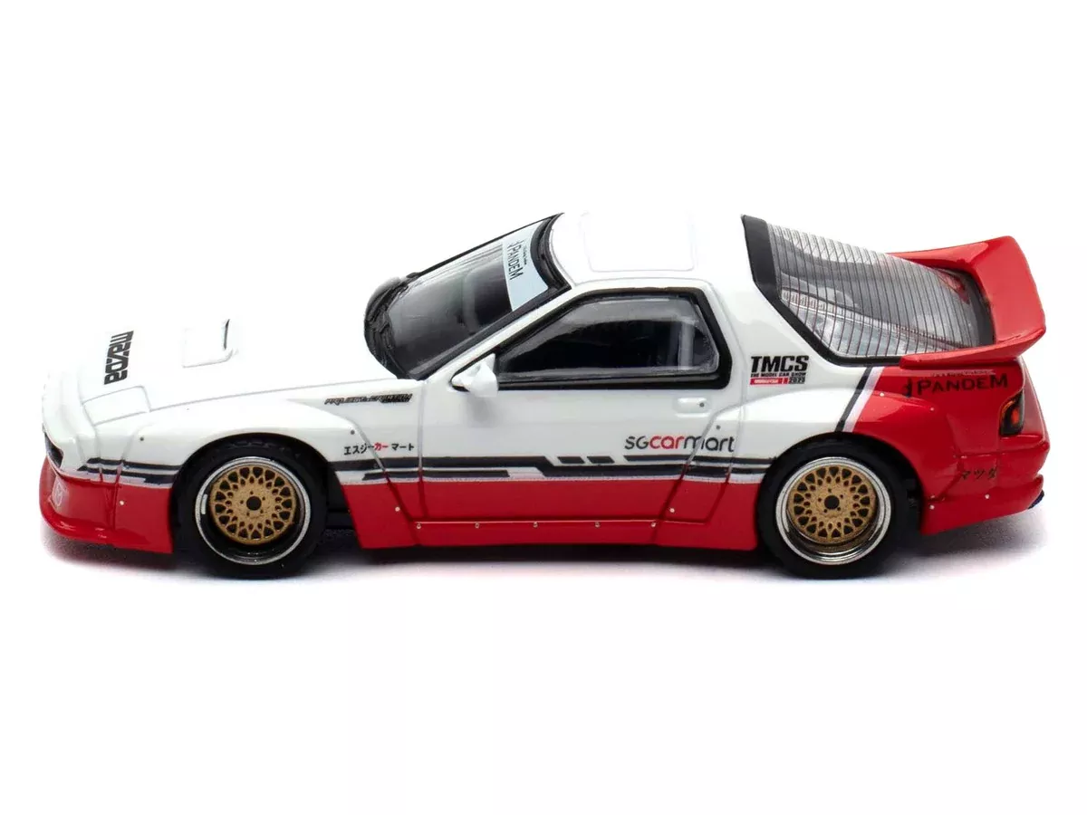 mazda-rx-7-fc3s-pandem-rocket-bunny-white-red-with-black-strip Mazda RX-7 (FC3S) "Pandem Rocket Bunny" White and Red with Black Strip