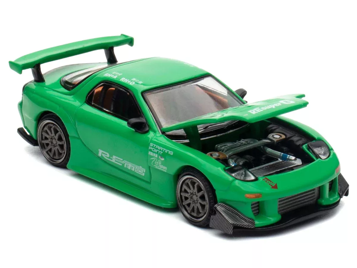 mazda-rx7-re-amemiya-widebody-rhd-right-hand-drive-green-1-64-diec Mazda RX7 "RE Amemiya" Widebody RHD (Right Hand Drive) Green 1/64 Diec