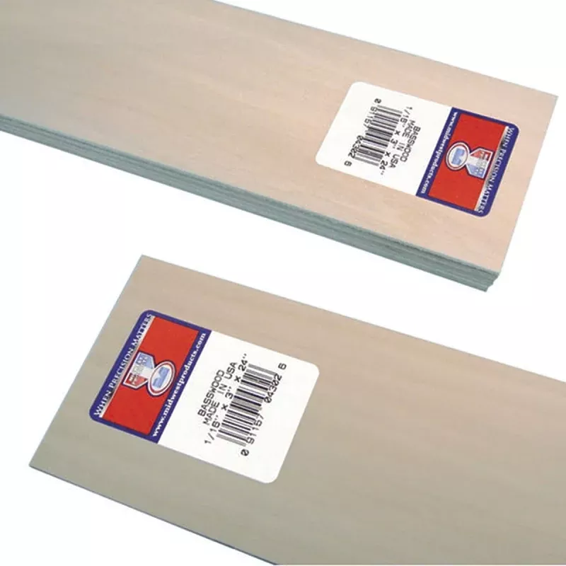 midwest-products-4302-basswood-sheet-24-in-l-3-in-w-pack-10 Midwest Products 4302 Basswood Sheet, 24 in L, 3 in W, Pack of 10