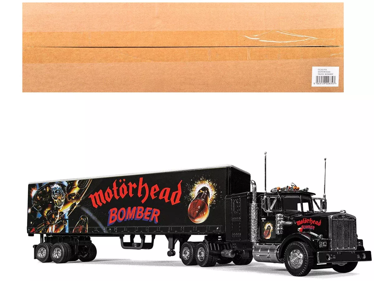 motorhead-bomber-transport-truck-black-1-50-diecast-model-by-corgi "Motorhead Bomber" Transport Truck Black 1/50 Diecast Model by Corgi