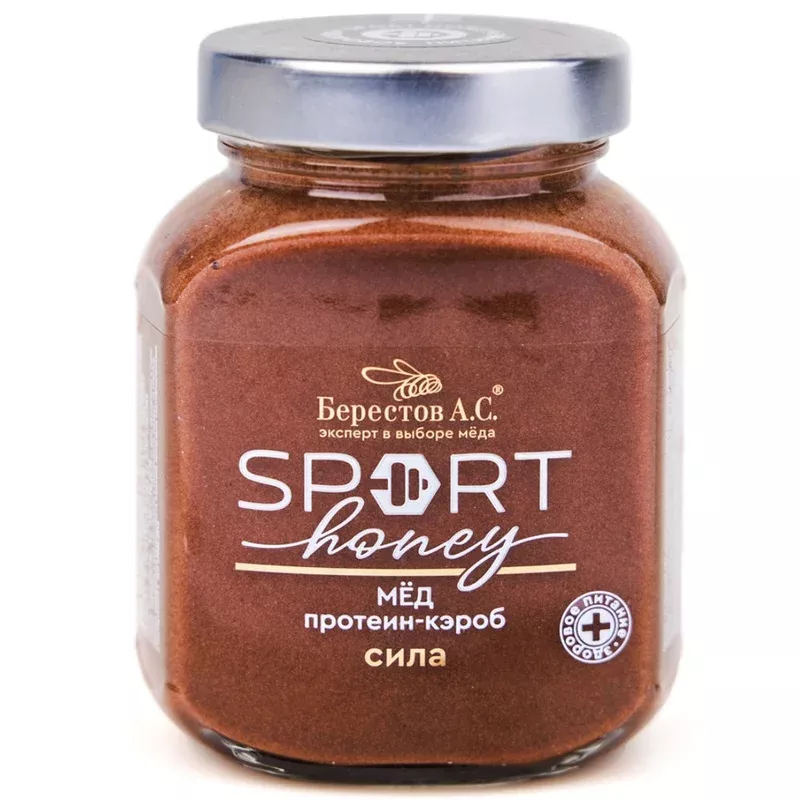 protein-carob-1-1 Мед PROTEIN & CAROB Спортивный мед Берестов 1,1 фунта