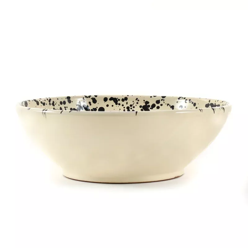 puglia-black-splatter-large-salad-bowl-28cm Puglia Black Splatter Large Salad Bowl, 28cm