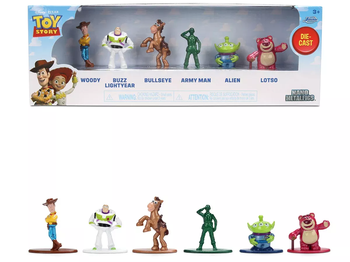 set-6-diecast-figures-toy-story-movie-franchise-nano-metalfigs Set of 6 Diecast Figures "Toy Story" Movie Franchise "Nano Metalfigs"