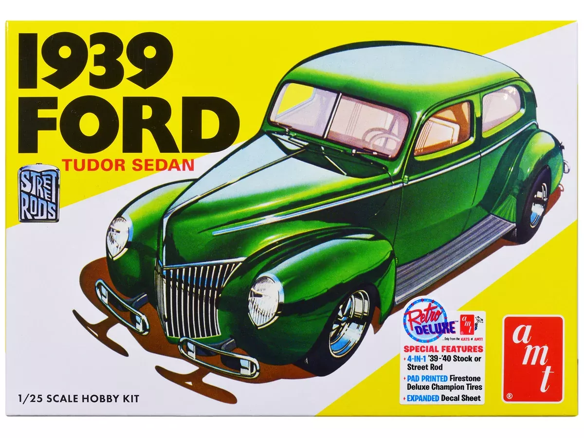 skill-2-model-kit-1939-ford-tudor-sedan-street-rod-series-1-25-scale Skill 2 Model Kit 1939 Ford Tudor Sedan "Street Rod" Series 1/25 Scale