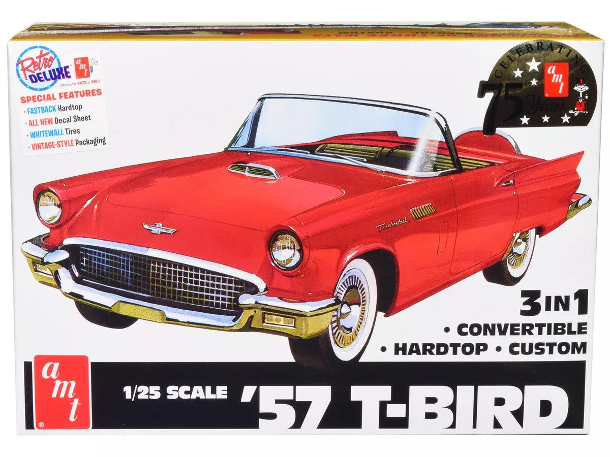 skill-2-model-kit-1957-ford-thunderbird-3-in-1-kit-1-25-scale-model-by Skill 2 Model Kit 1957 Ford Thunderbird 3-in-1 Kit 1/25 Scale Model by